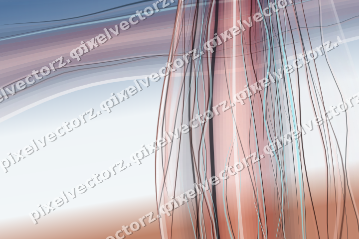 Abstract glass arc in yellow and red