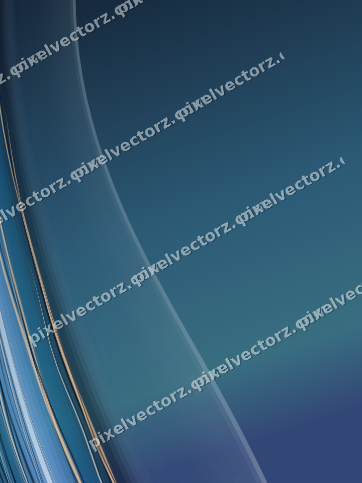Abstract glass arc in dark blue and white
