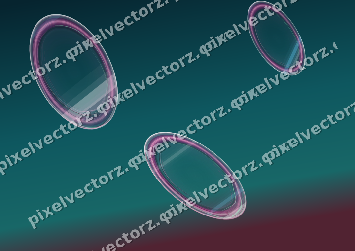 Abstract glass arc in magenta and purple
