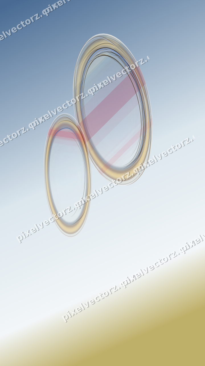 Abstract glass arc in dark pink and amber