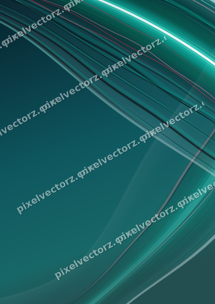 Abstract glass arc in cyan and teal