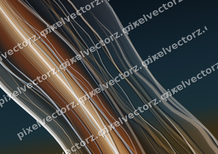 Abstract glass arc in dark teal and orange