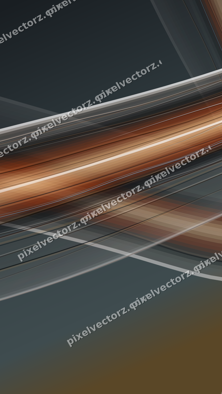 Abstract glass arc in blue and orange