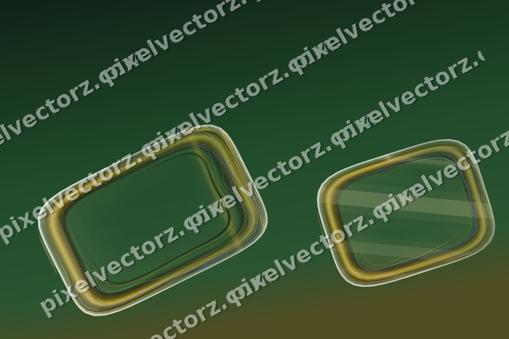 Abstract glass arc in dark green and amber