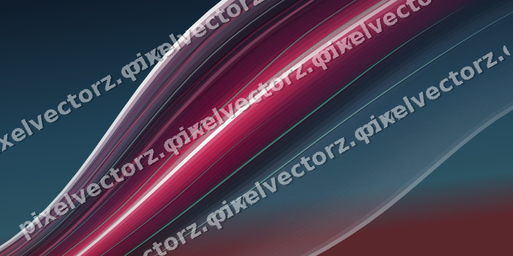 Abstract glass arc in dark lime and dark pink