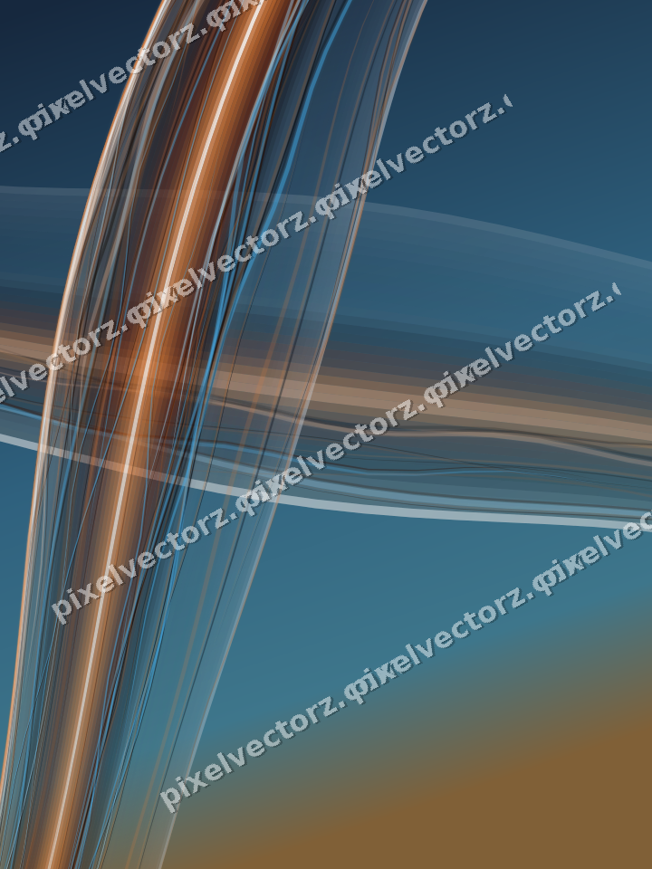 Abstract glass arc in dark green and orange