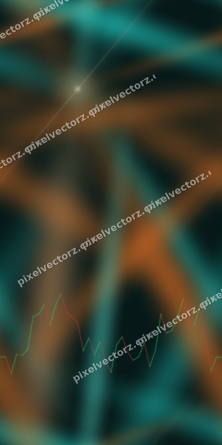 Nahtloser Neon Diagramm Hintergrund in Orange und Petrol
