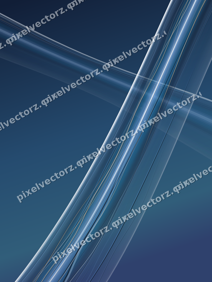 Abstract glass arc in dark blue and white
