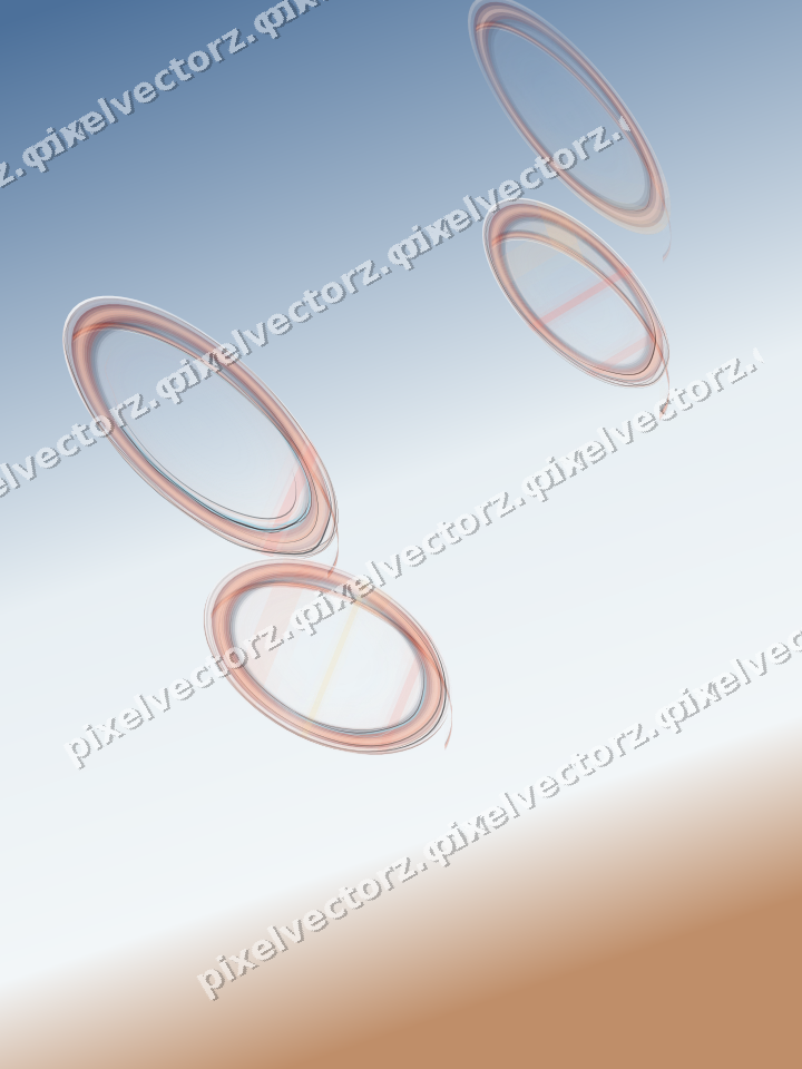 Abstract glass arc in red and orange