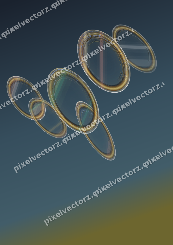 Abstract glass arc in amber and green