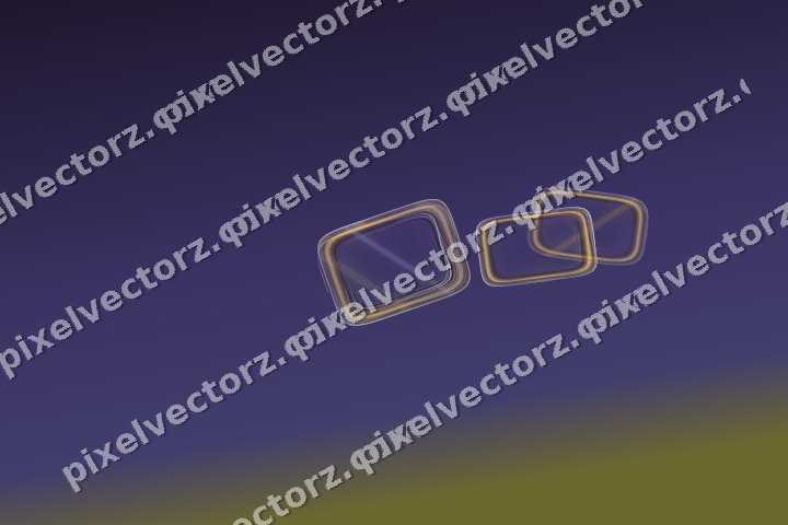 Abstract glass arc in amber and purple