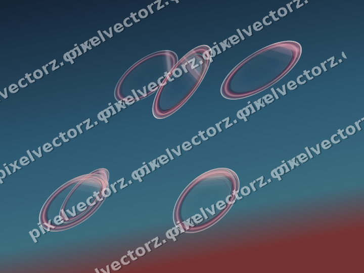 Abstract glass arc in pale pink and pale red