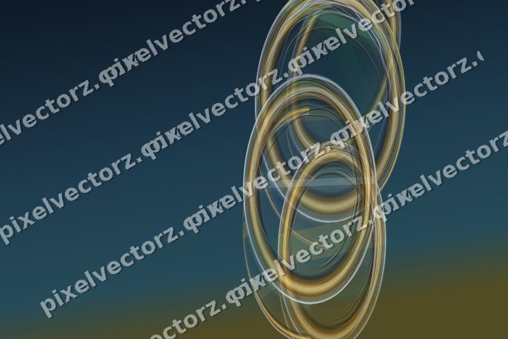 Abstract glass arc in amber and dark green