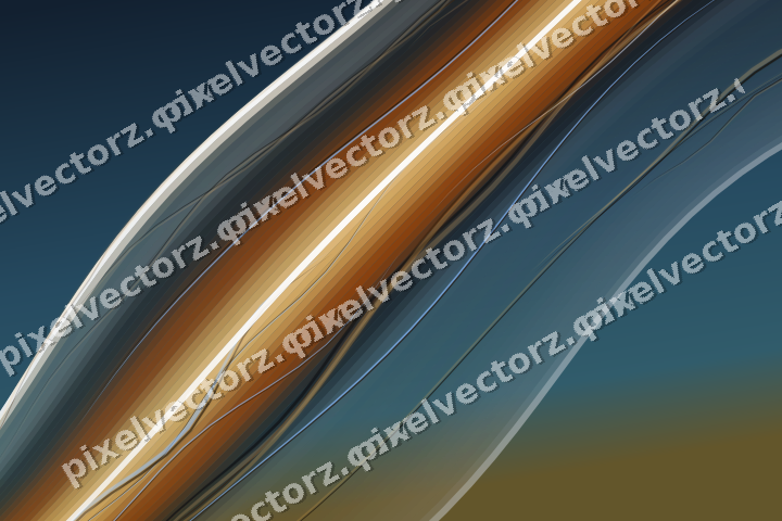Abstract glass arc in red and orange