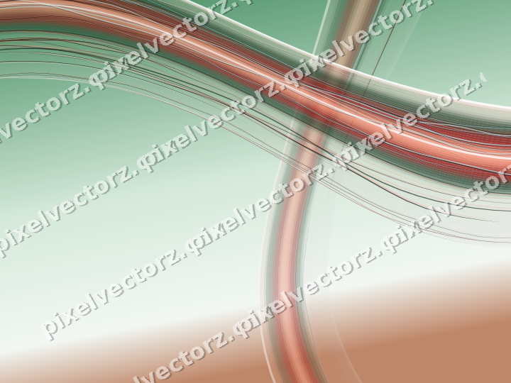 Abstract glass arc in dark green and red