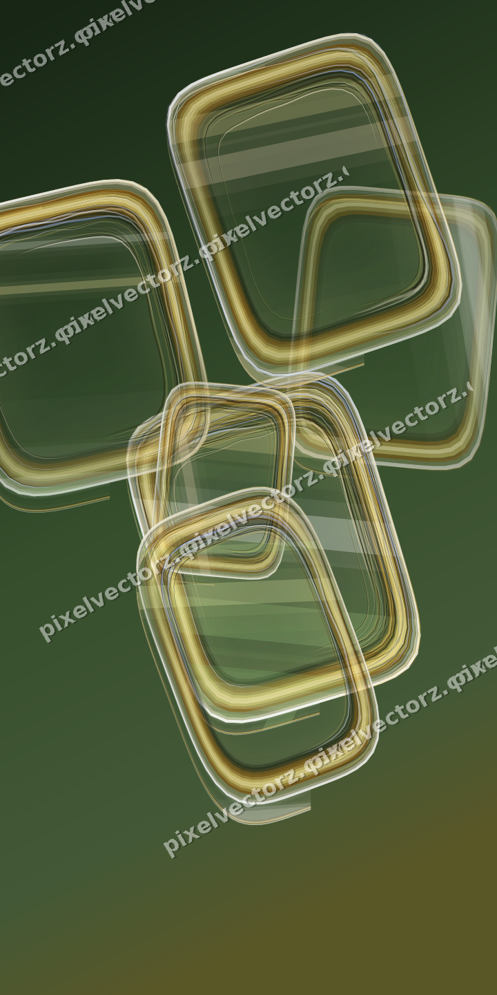 Abstract glass arc in lime and yellow