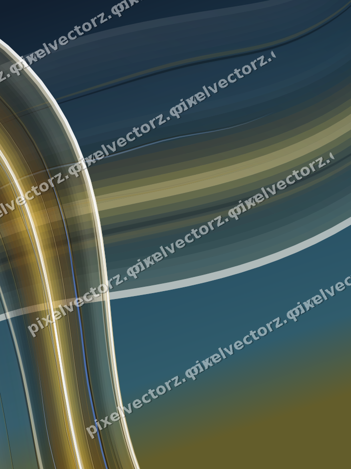 Abstract glass arc in dark green and amber