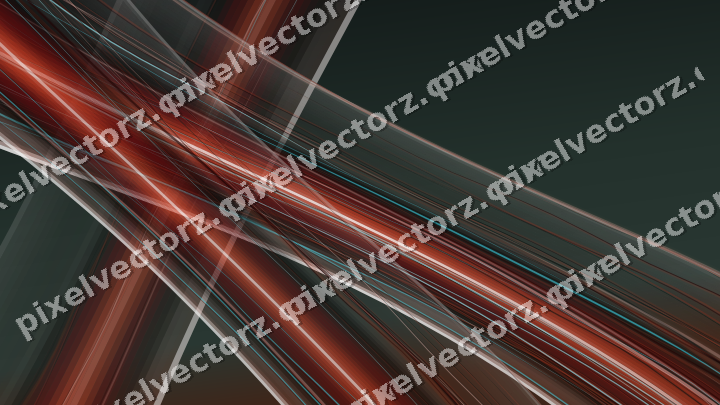 Abstract glass arc in red and orange