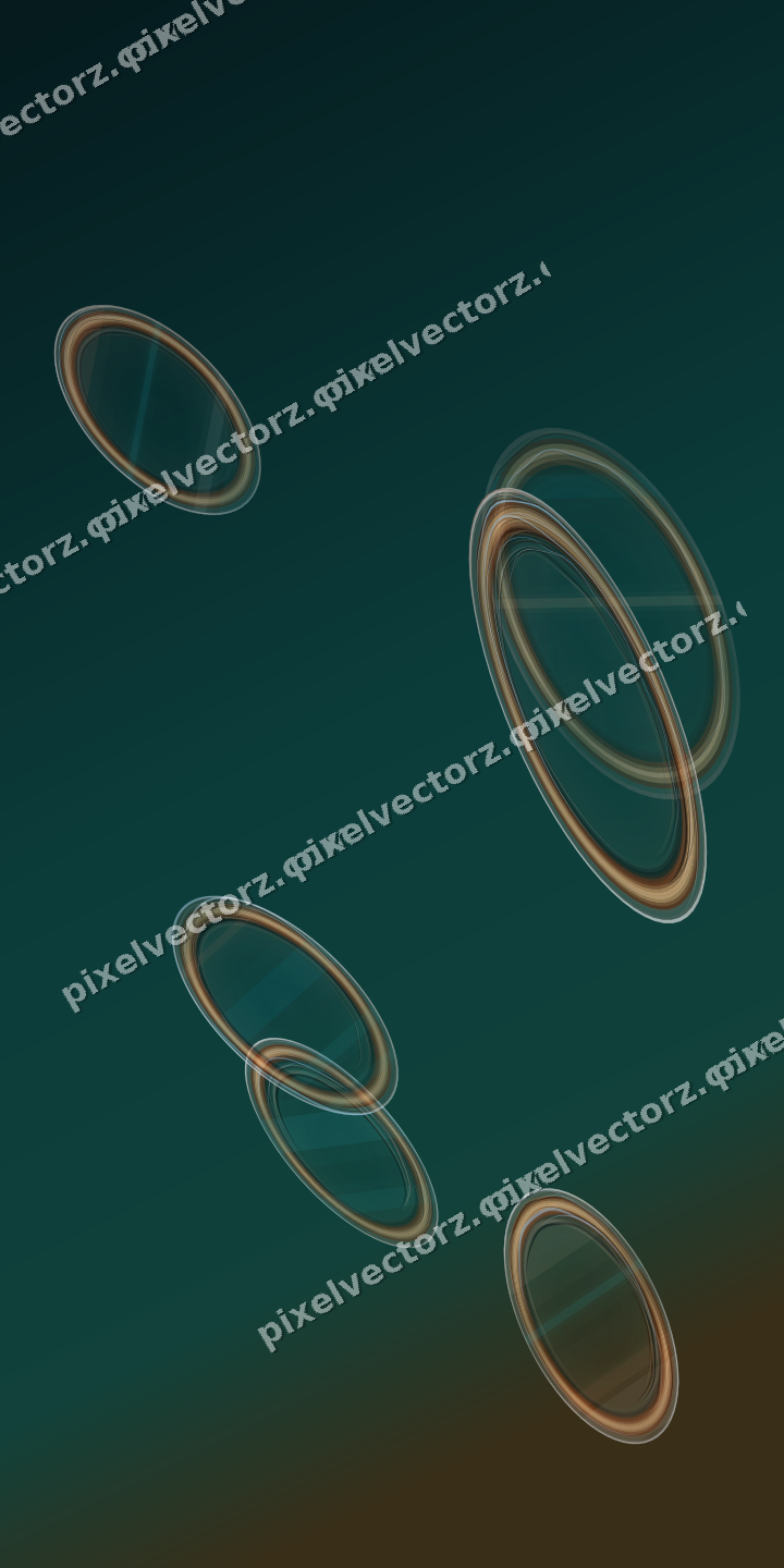 Abstract glass arc in dark teal and orange