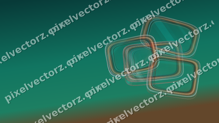 Abstract glass arc in orange and teal