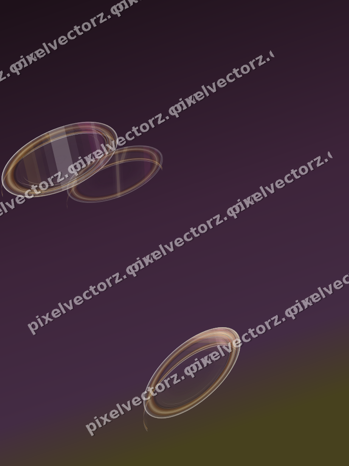 Abstract glass arc in dark magenta and amber