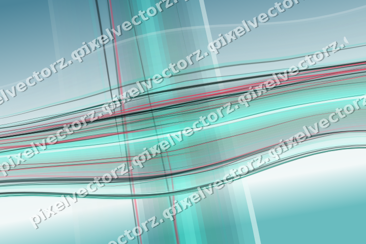 Abstract glass arc in cyan and teal