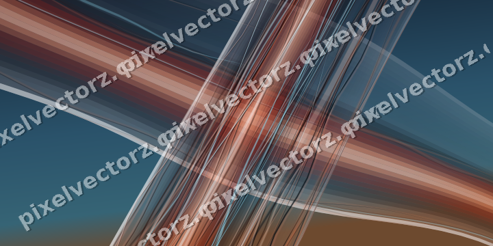 Abstract glass arc in red and orange