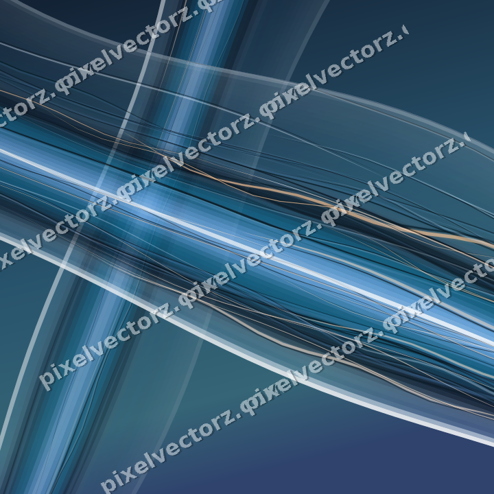 Abstract glass arc in cyan and blue