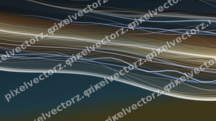 Abstract glass arc in amber and dark teal