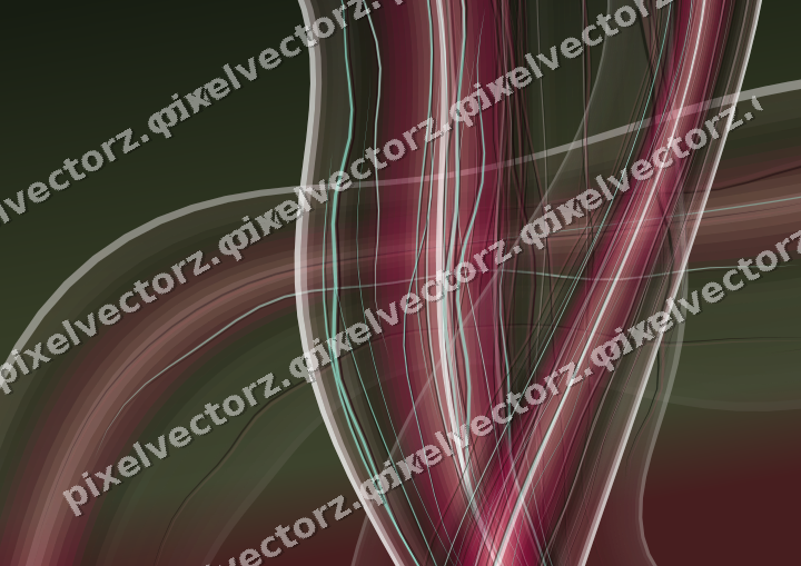 Abstract glass arc in pink and dark lime