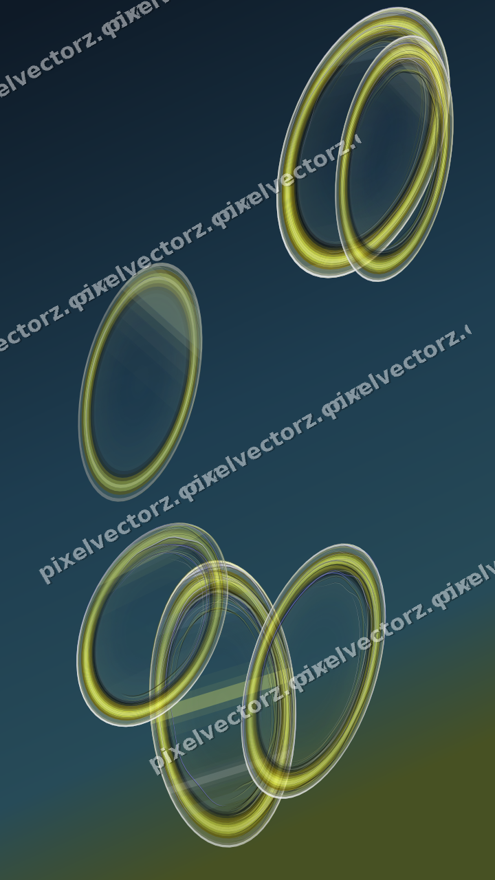 Abstract glass arc in yellow and grey
