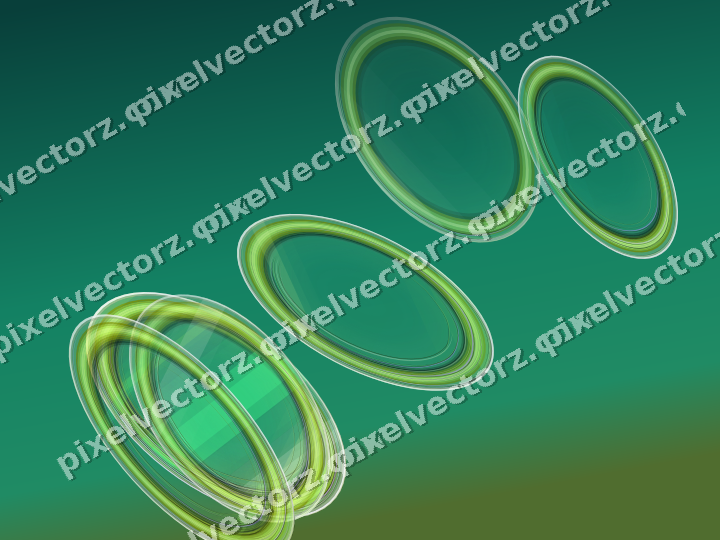 Abstract glass arc in green and lime
