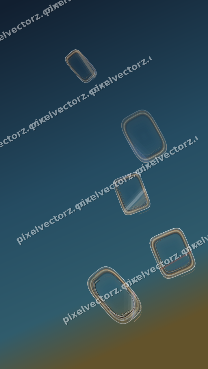 Abstract glass arc in dark blue and red