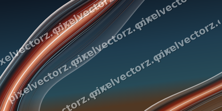 Abstract glass arc in dark green and orange