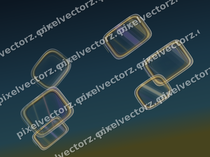 Abstract glass arc in amber and purple