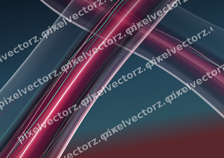 Abstract glass arc in dark lime and dark pink
