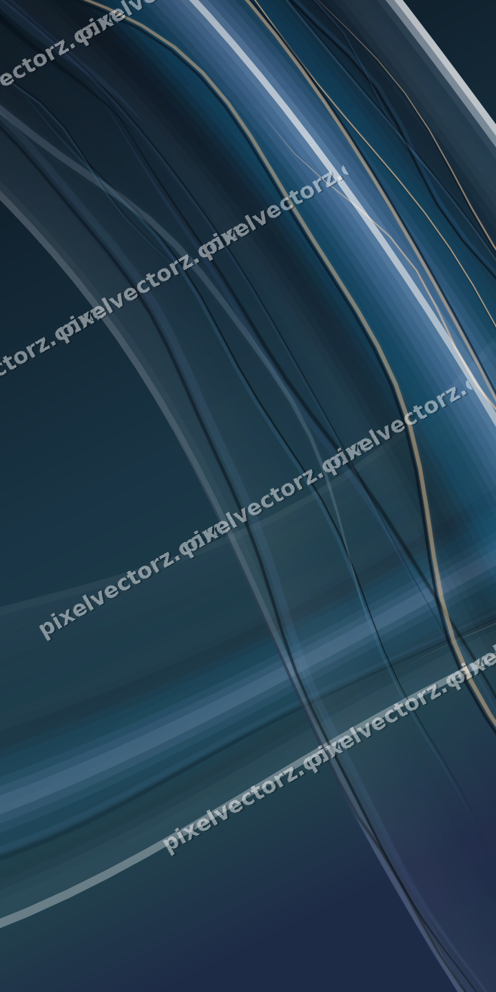 Abstract glass arc in dark blue and white