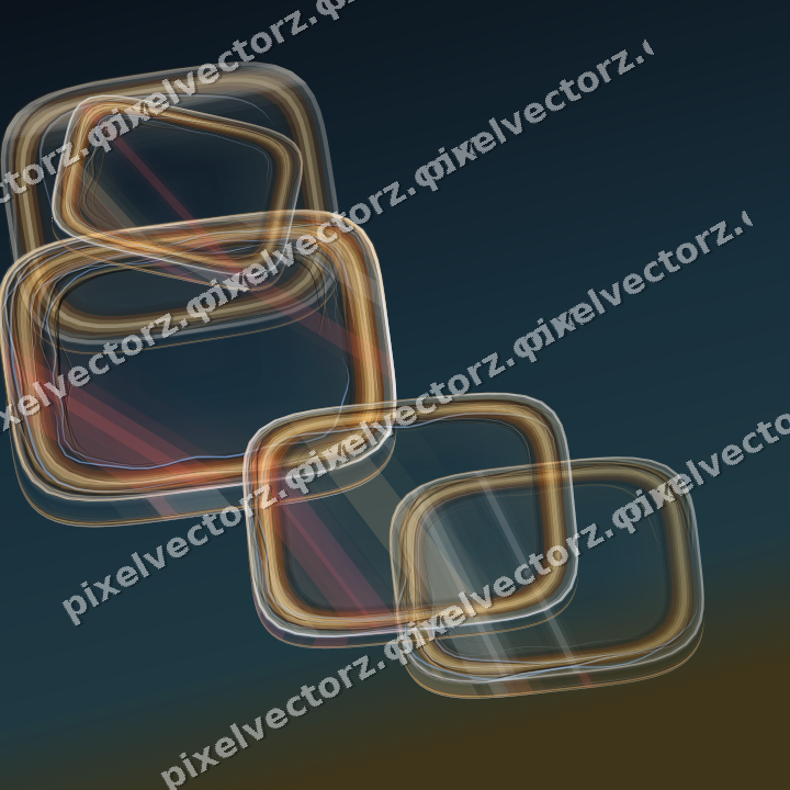Abstract glass arc in red and orange