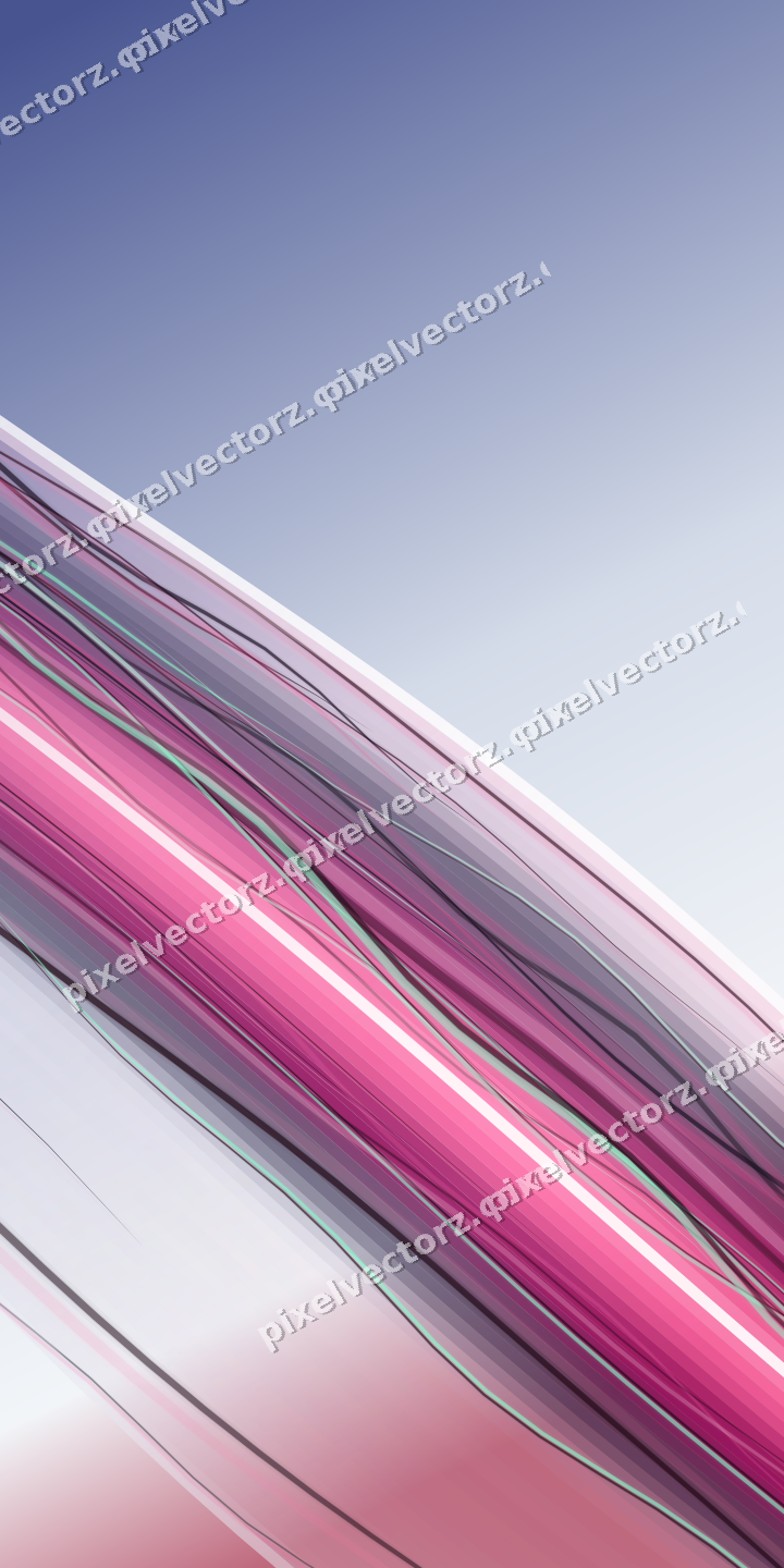 Abstract glass arc in pink and blue