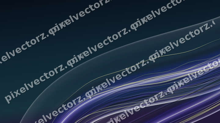 Abstract glass arc in blue and cyan