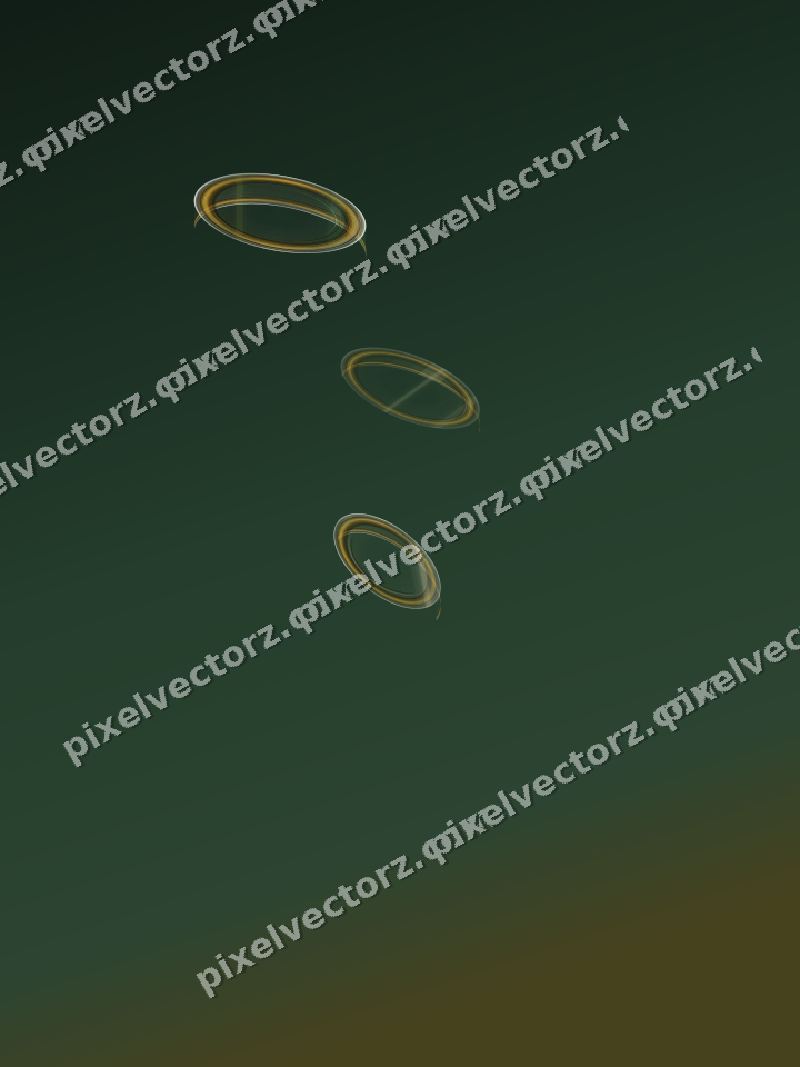 Abstract glass arc in dark green and amber