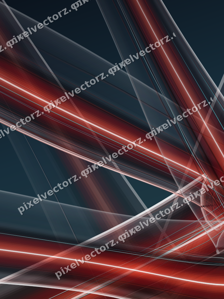 Abstract glass arc in red and pale amber