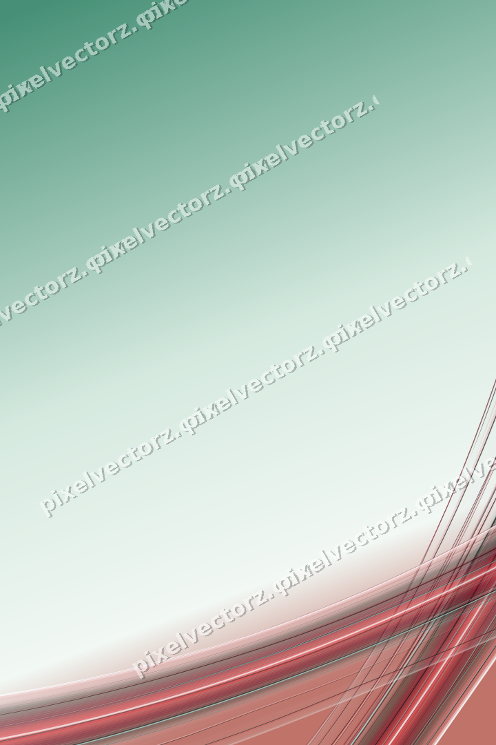Abstract glass arc in dark green and red