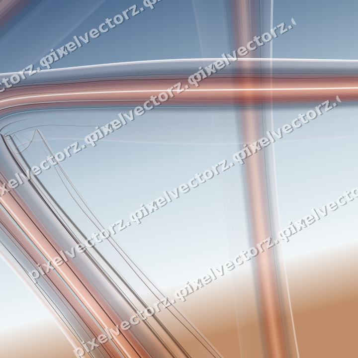Abstract glass arc in red and orange