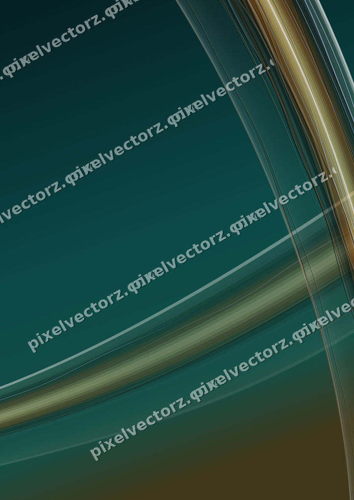 Abstract glass arc in amber and dark teal