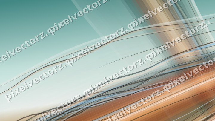 Abstract glass arc in orange and teal