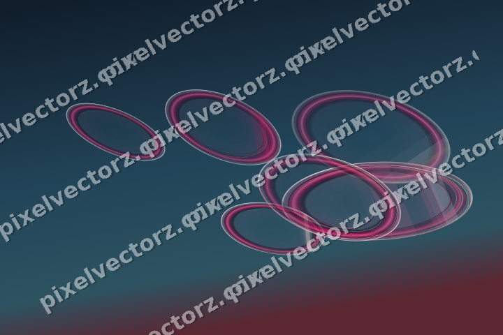 Abstract glass arc in dark pink and yellow