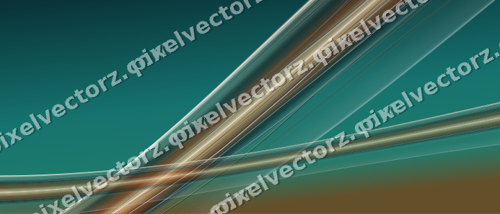 Abstract glass arc in dark teal and orange
