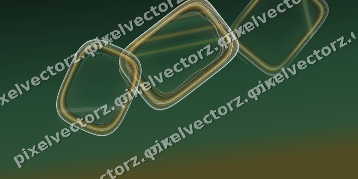 Abstract glass arc in amber and dark green