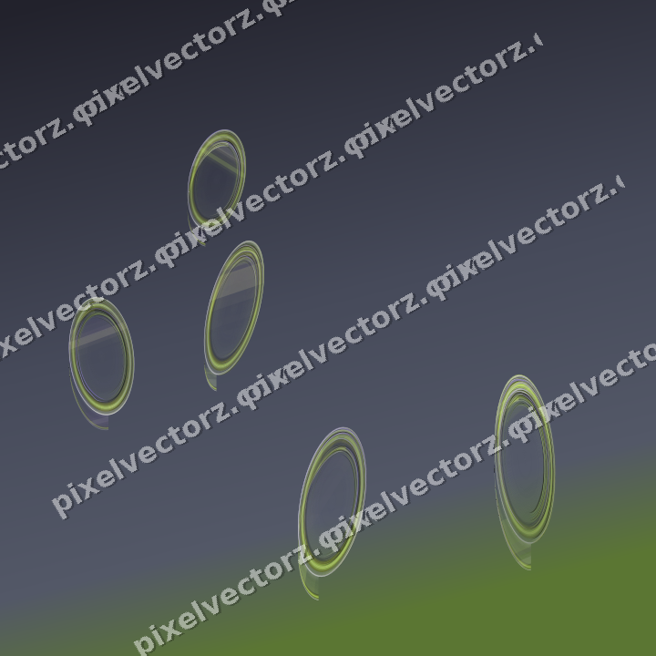 Abstract glass arc in purple and lime